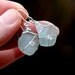 Aqua Sea Glass Earring in Silver Wire. Beach glass Dangles. Silver Earrings. Light Aqua Sea Foam Dangles. Sea Glass Jewelry-Earrings.