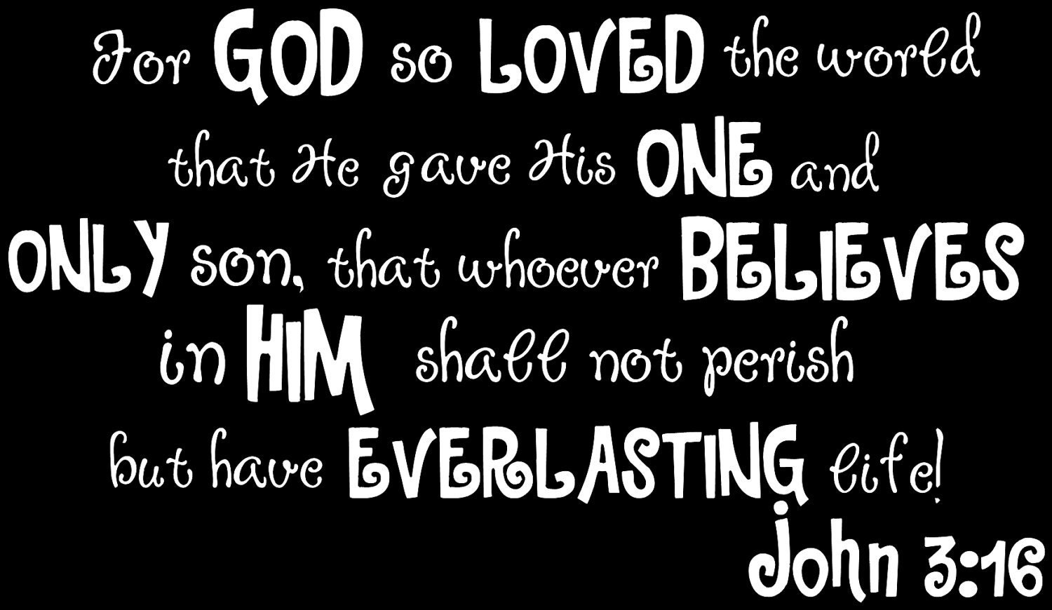 John 3:16 vinyl decal