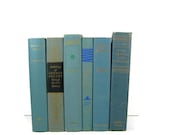 Teal Blue Collection Vintage Decorative Book - DecadesOfVintage