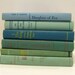 Vintage Instant Book Decor Collection of Sea Glass Green, Beach Green, Turqupise and Blue/Green Books