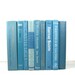 Blue Vintage Books Decorative Collection for Wedding Home Decor Photography Prop