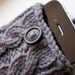 Stormy Gray Double Cable Knit iPhone Case (3/4/4S Gen models) - Last One In This Colour