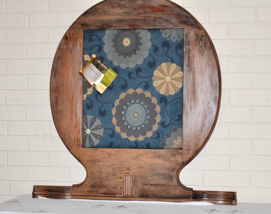 Bulletin Board Upcycled From a Vintage Mirror Frame Message Board Wall Hanging Home Decor