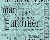 Favorite Church Hymns LDS Subway Art Printable 11 x14