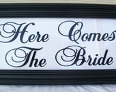 Here Comes the Bride frame sign