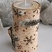 Snowflakes on Birch - Wooden Tealight Holders - Woodburning