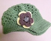 Brimmed Hat with Flower
