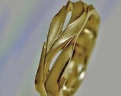 14k WATERFALL WEDDING BAND in either Yellow Gold or White gold
