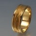 BORDERED WAVE Wedding Band, in 14k yellow, rose or white gold