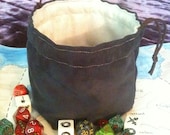 Freestanding Dice Bag in Gunmetal Gray Suede