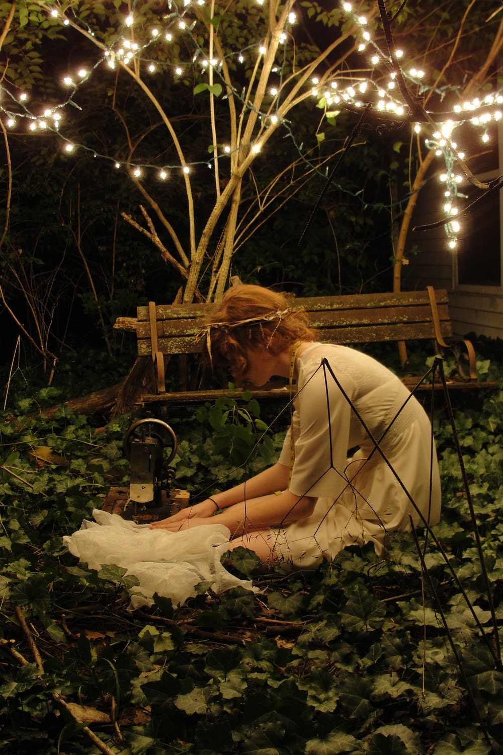 Sewing at Midnight 5x7 Print