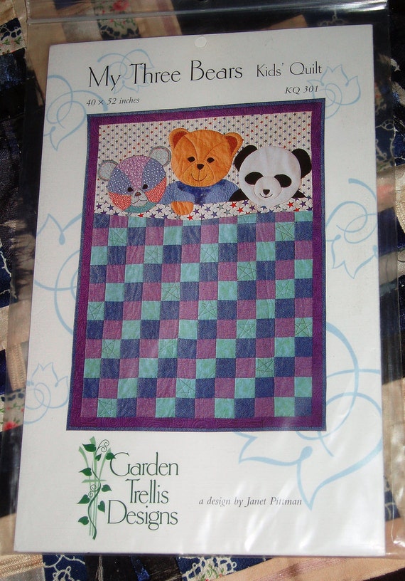 1998 Garden Trellis Designs My Three Bears Quilt By Lakeviewarts