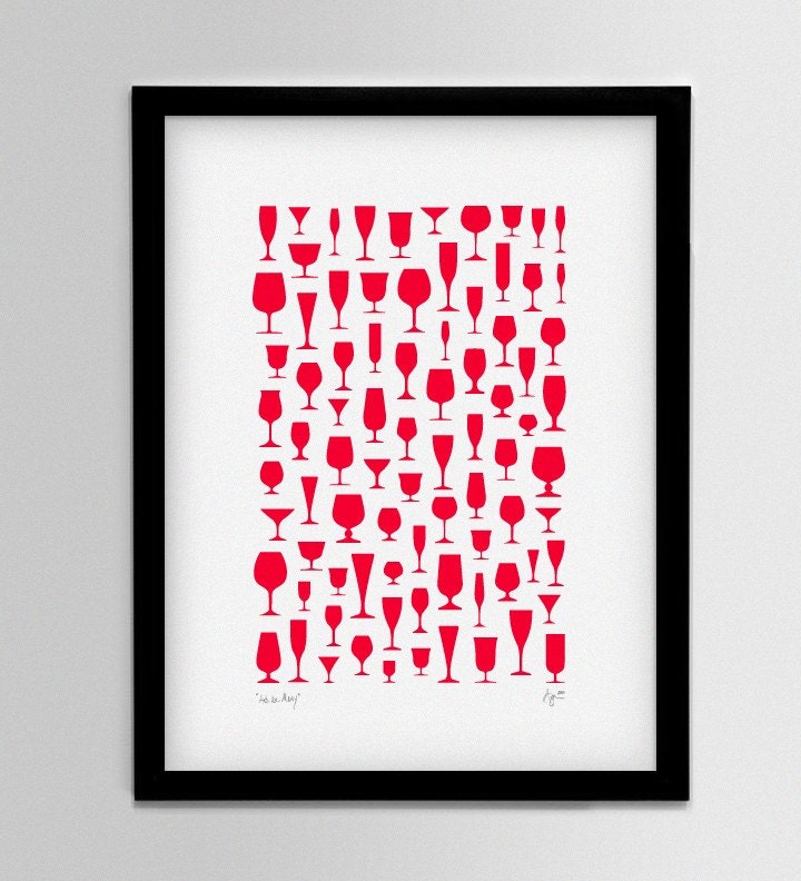 And Be Merry  - Rocket Red - 12x16 - Screenprint