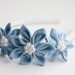 Flower Girl Headband - Light blue flower headband - Kanzashi headband
