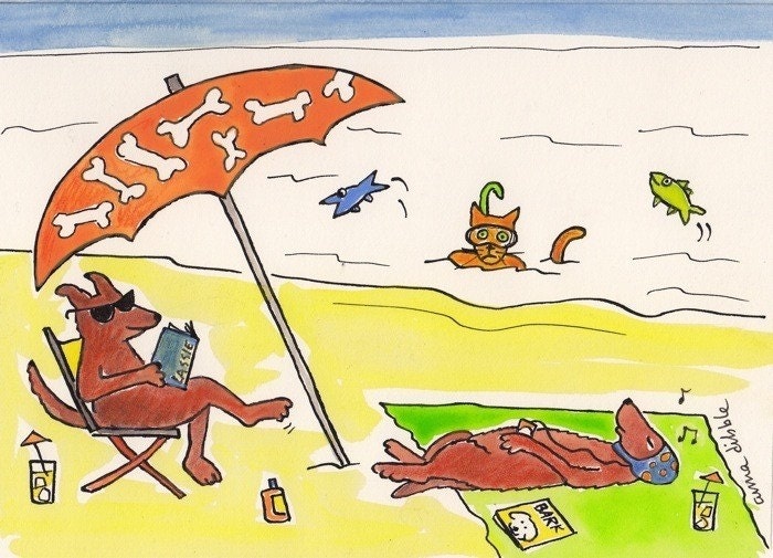 Dog Daze 11x14 archival matted print