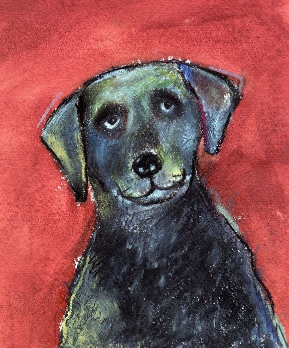Curious Dog 11x14 archival matted print
