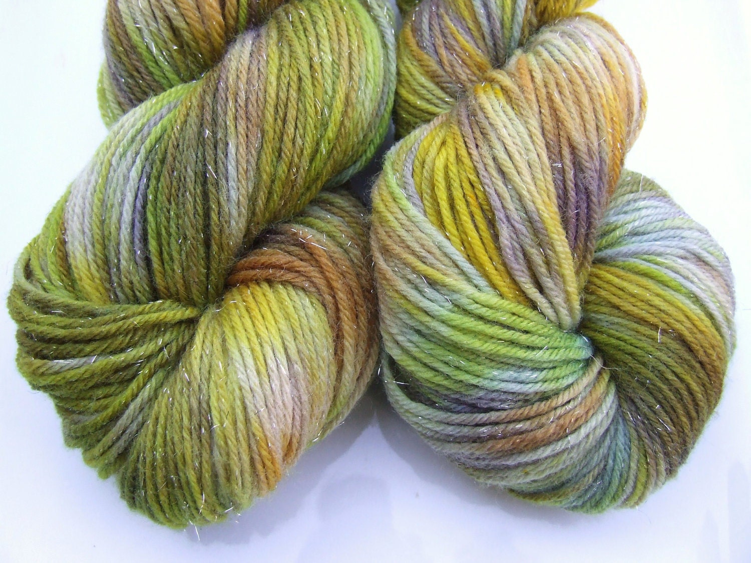 SALE- Woodland Magick on Super Sparkle- Hand Painted Sock Yarn