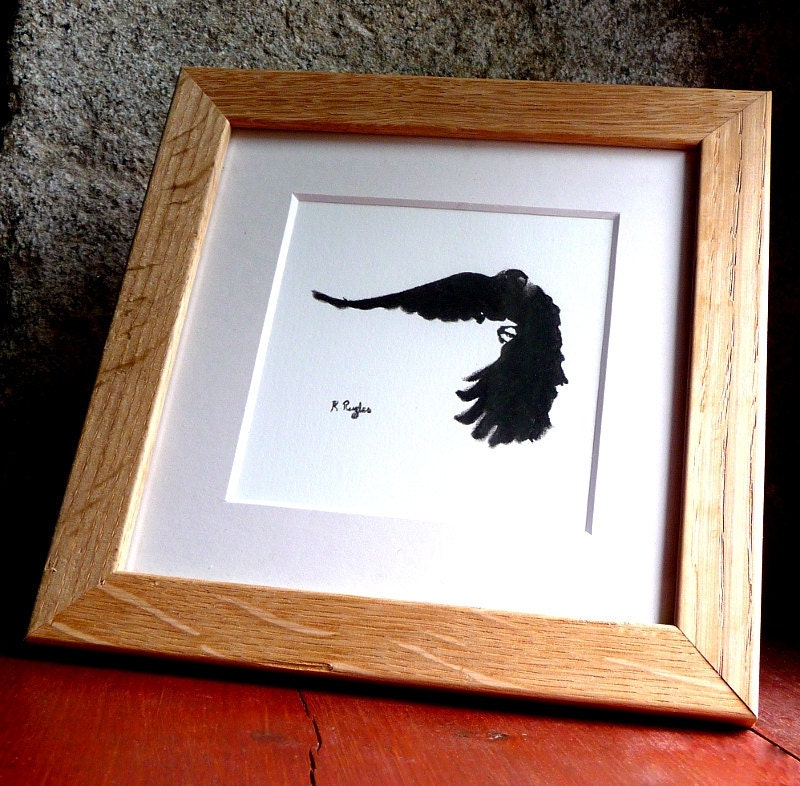 Crow original charcoal sketch