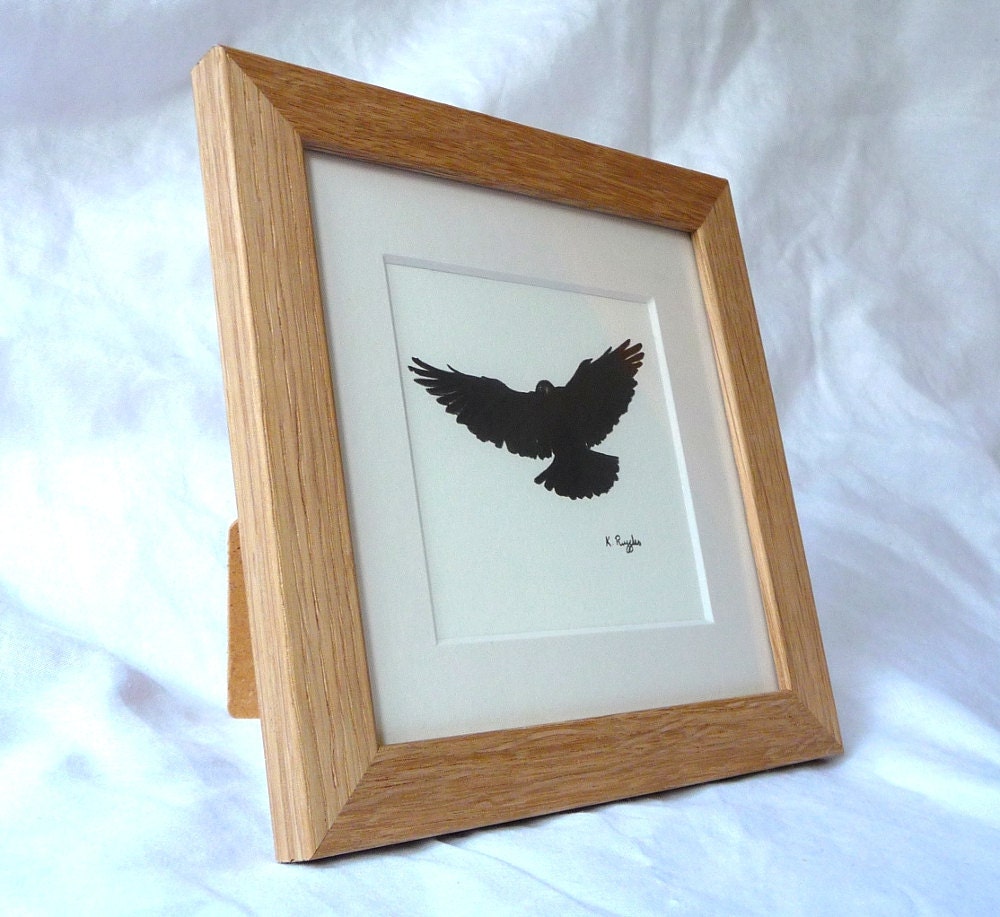 Cheeky jackdaw original charcoal sketch, crow series