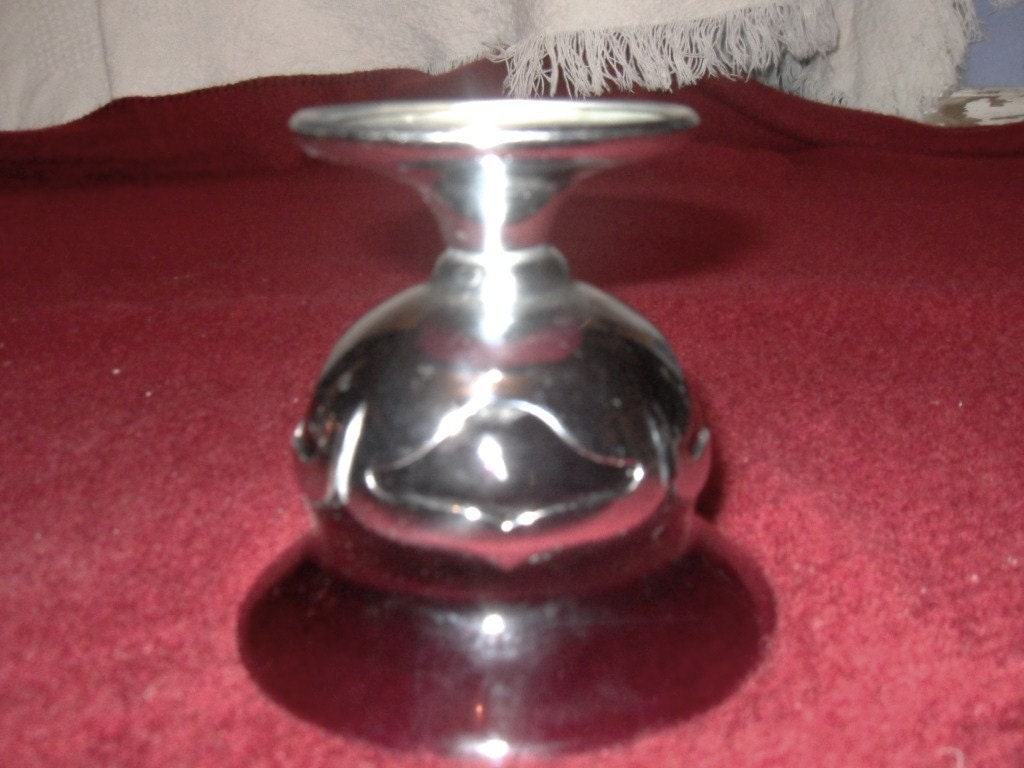 Vintage Farber Bros Purple Glass Silver Holder