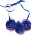 Peacock Statement Necklace in Royal Blue and Purple