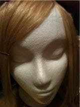 Golden Blonde clip in fringe bangs Human Hair extensions - MODEL NEEDED