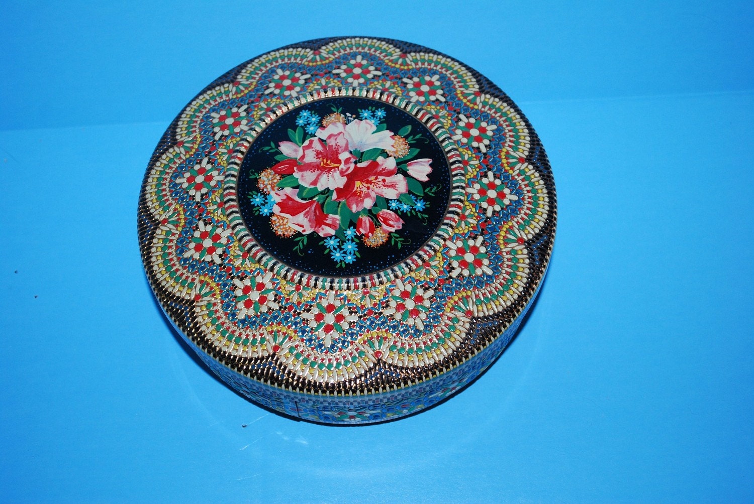 Vintage Flower Tin