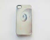 iPhone Case fits iPhone 4, iPhone 4s - back to school Moon Shell photo nautical beach seashell - pastel colors natural history geek gift