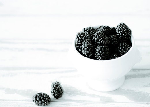 art photography food photo kitchen chef foodie farmers market modern fresh simple decor 5x7 photograph "Blackberries ll"
