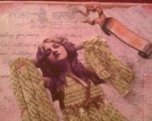 Mixed Media 3D Original Collage 8x10 Material Girl