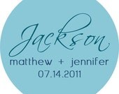 Custom Wedding Stickers - Our New Last Name Personalized Stickers, Wedding Favor Stickers - Choice of Size