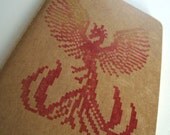 8 Bit Phoenix moleskine pocket journal (graph) scientific notebook pixel geek