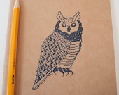 Owl Journal (sketch) 8 bit teacher student pixellated large moleskine