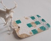 Handmade Paper Wedding Gift Tags set of 6 special occasion anniversary shimmer gold