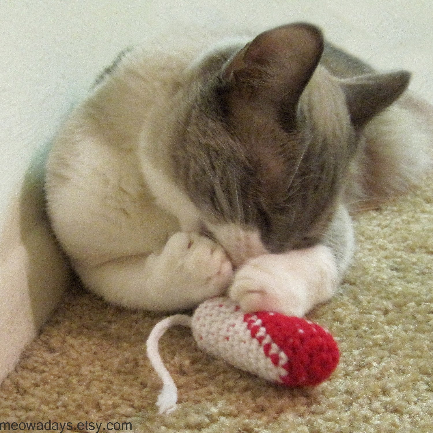 CAT TOY TAMPON catnip weird pet toys organic crocheted