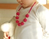 Very Pink all natural and ecofriendly necklace for a little lady