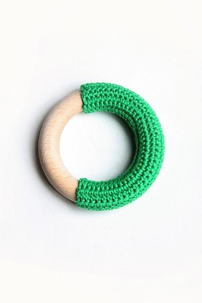 Irish green teething ring / First Toy