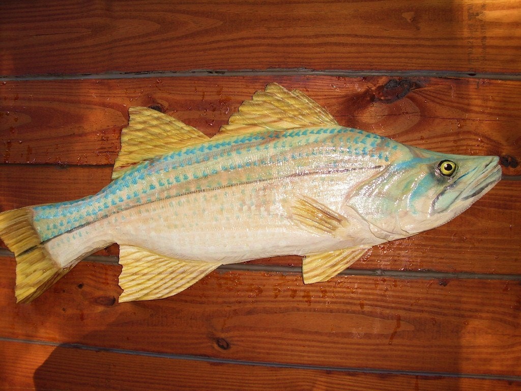 Snook 30" chainsaw wood carving sculpture ocean saltwater fish wall decor mount home patio deck sculpture art indoor/outdoor display