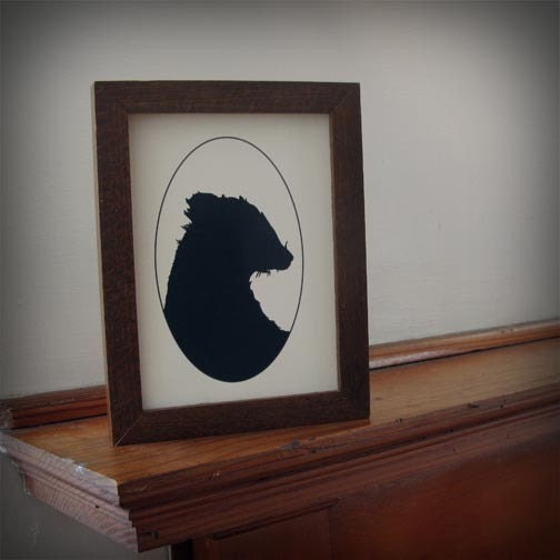 B is for badger animal silhouette