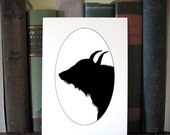 Y is for yak animal silhouette