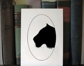 T is for tiger animal silhouette