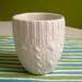 Ivory Cable knit ceramic cup