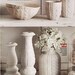 Cable knit ceramic tall cup - Ivory Glazed edge