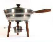 Mid Century Chaffing Dish / Pan with Water Well for Even Heat
