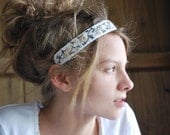 Branches - Womens Headband Hair Accessory- Ivory, Pale Pink and Walnut Brown