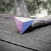 Mystic arrow. Geometric pendant/ necklace Neon Color block seed bead jewelry triangle shapes