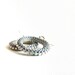 Silver rainbow gray hoop earrings Steam-punk gear shape inspired Beaded modern office fashion jewelry