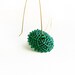 Emerald green long dangle disk earrings. May Birthstone jewelry