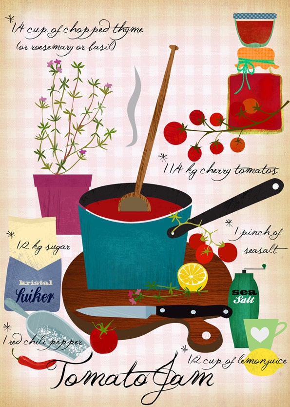 Tomato Jam Recipe- Art Print
