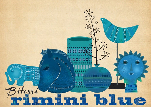 Bitossi Rimini Blue-Art Print-limited edition